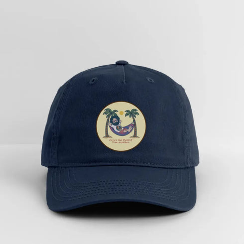 Life is dead. Jerry's Not Workin' Grateful Dead Stealie Dad Hat - navy